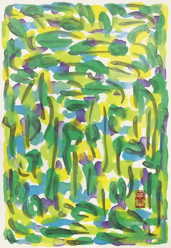 幽兰 纸本丙烯 36cm×25cm 2018